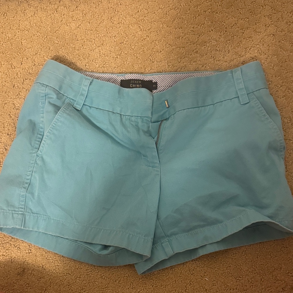 J. Crew Aqua Chino Shorts